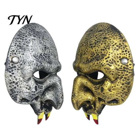 Masque de Mascarade Halloween Vampire Squelette Effrayant avec Sangle Réglable, Masque Léger en Polyester Visage Partiel Horreur pour Fête, Déguisement, Cosplay