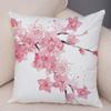 Office Living Room Home Pillowcase Pink Peach Blossom Pattern Pillowcase Car Ornaments