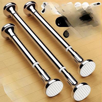 Não-perfuração espessamento de aço inoxidável haste telescópica haste de cortina varanda roupas haste de secagem haste de cortina de chuveiro haste haste de suspensão