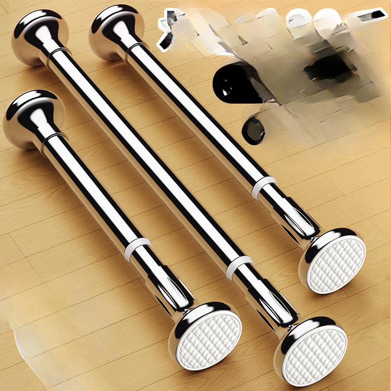 Icke-stansande Förtjockning Rostfritt stål Teleskopstång Gardinstång Balkong Kläder Torkstång Duschgardin Stång Stång Hängstång