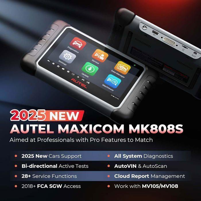 Outil de Diagnostic - Autel - MK808S - Scanner OBD2 - Contrôle Bidirectionnel - Universel