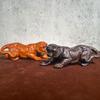 Ebony Wood Carved Tiger Ornament - Twelve Zodiac Animal Home Decoration Gift