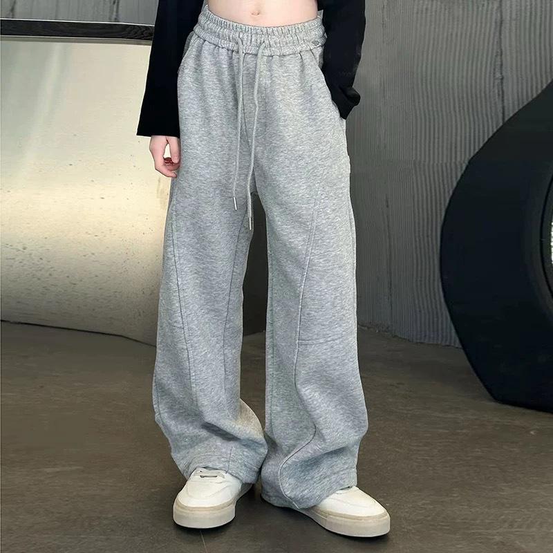 

Детские спортивные штаны из корейского бархата 2024: Осенне-зимняя спортивная одежда для девочек и мальчиков 140 cm