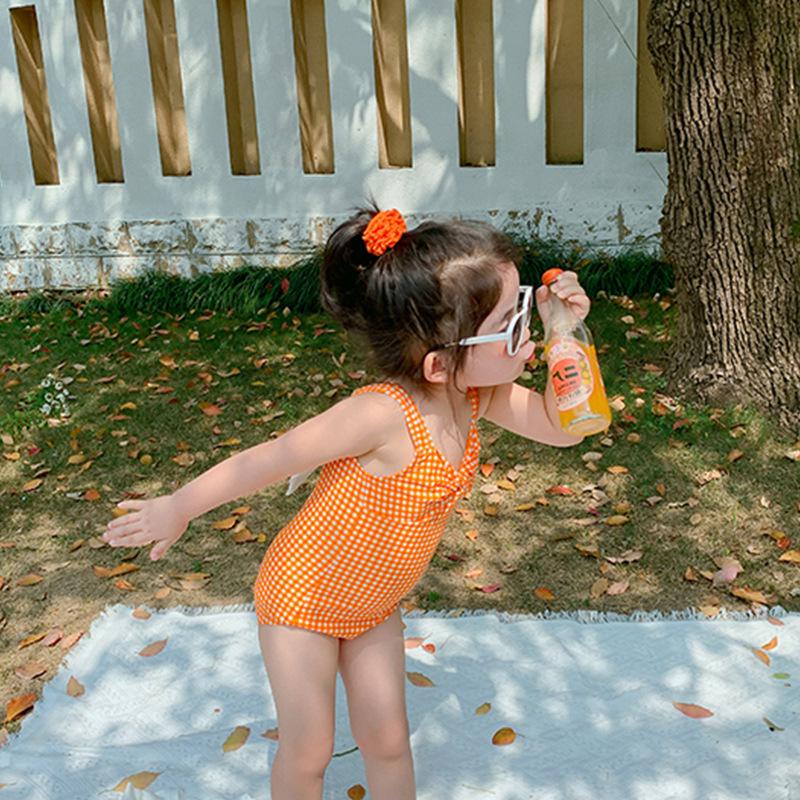 

Летний детский купальник-боди для девочек в сказочном стиле - Милый детский купальник 90 cm оранжевый