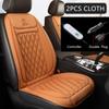 12V Heated Car Seat Cushion (Cloth/Flannel), Car Seat Warmer for Winter, Heating Pad Set Universal Accessory