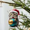 Cat Acrylic Unique Hanging Decoration For Car Stylish Christmas Accents Home