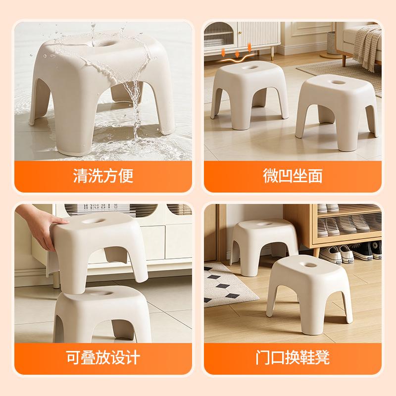 Small stool household plastic low stool non-slip strong durable living room coffee table stool children's bath stool bathroom stool
