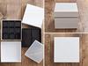 East Tableware, Japanese Modern Hors d'oeuvre Box, Square, 3-Tier, 18cm, White, with Dividers, Japanese Tableware, Osechi Jubako