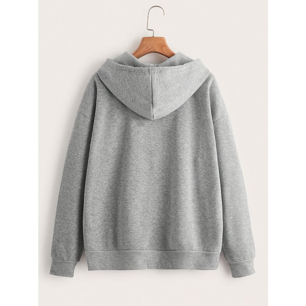 Moon Pattern Printed - Y2K Casual Style Zipper Hoodie - Stylish and Comfortable Zipper Jacket