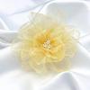 Toppa in tessuto chiffon fatto a mano con fiori da 9 cm, per abbigliamento, cappelli, borse, fermagli per capelli, accessori decorativi fai da te