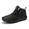 Men Warm Fur Waterproof Rain Boots Shoes