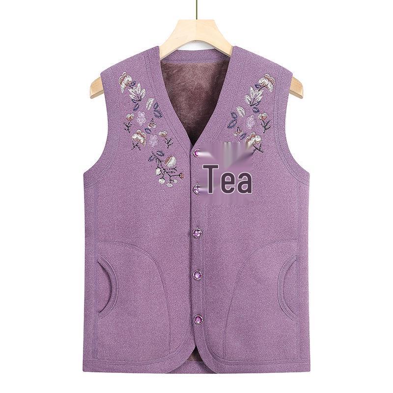 Chaleco para Mujer con Forro Polar para Otoño/Invierno - Ropa de Abrigo Acogedora para Abuelas y Mamás