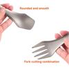 Outdoor Camping Cutlery Pure Titanium Utensils Multi-Purpose Titanium Fork & Spoon Set  Portable Cloth Pouch Included