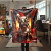1Pc Cartoon Print Flannel Blanket, High Quality Comfortable for All Seasons, Home Decor, Warmth and Comfort, Perfect for Christmas Birthday Gift