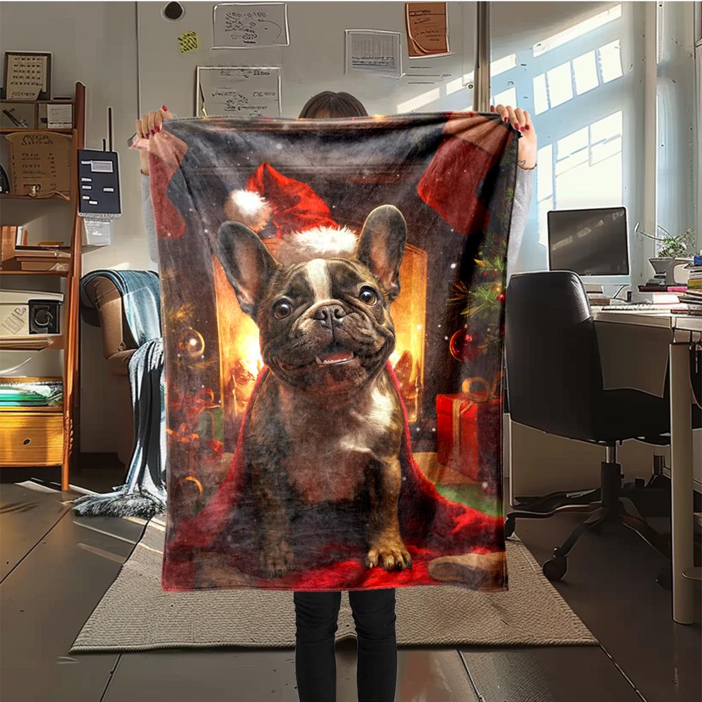 1Pc Cartoon Print Flannel Blanket, High Quality Comfortable for All Seasons, Home Decor, Warmth and Comfort, Perfect for Christmas Birthday Gift