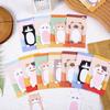 Cartoon Cat Memo Sticky Notes - Cute Irregular Shaped Animal Message Pads for Students