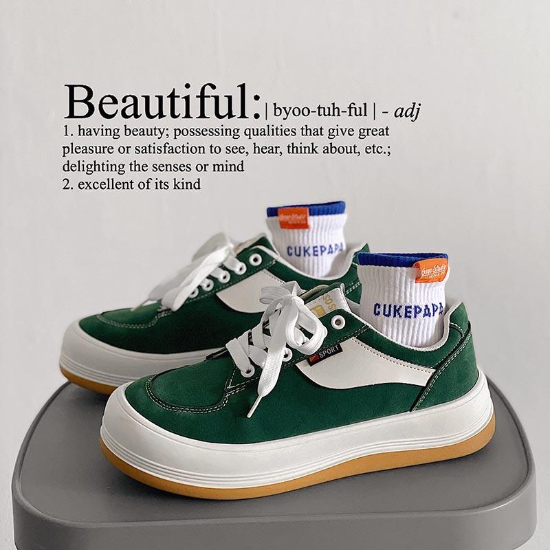 

Сочетание цветов Универсальная нейтральная обувь 2024 Весна и Осень Корейская версия Трендовая обувь для досок Обувь для студентов Повседневная обувь Парная обувь 44 зелёный