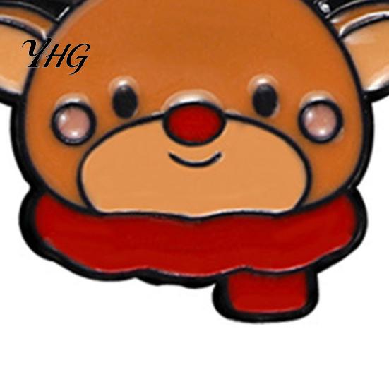 Holiday Party Favors Christmas Cartoon Enamel Brooch, Santa Claus Elk Snowman Tree Badge Pin, Scarves Decorative Pins Bags Clothes Accessory