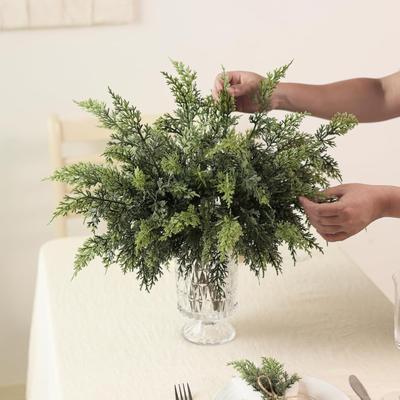 1/5Pcs Artificial Norfolk Pine Branch UV-Resistant Faux Cedar Stem Simulation Greenery Plants Fake Pine Needle Pick DIY Xmas Holiday Party