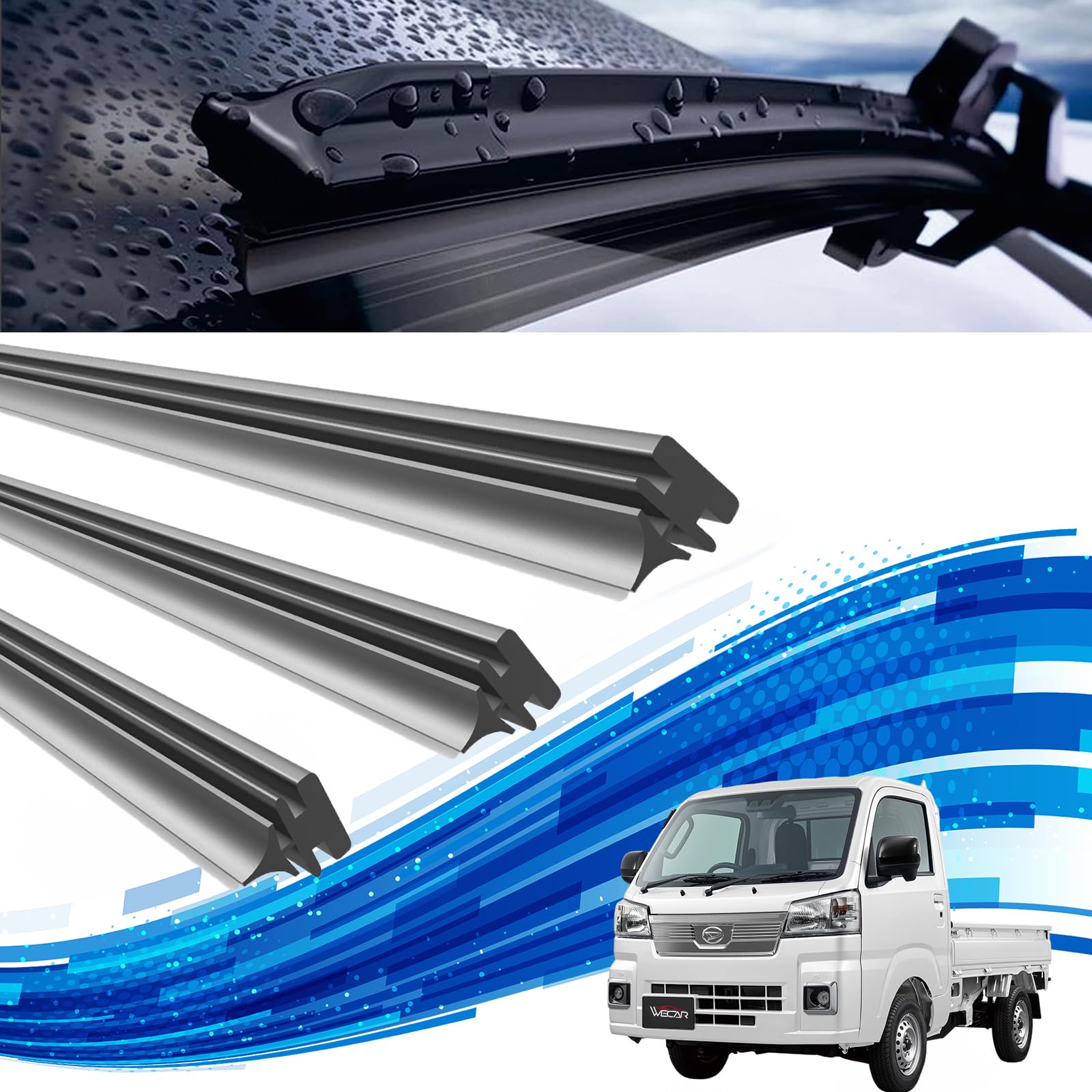 Daihatsu Hijet Truck Включая Jumbo Резинка для замены дворника Совместимый размер