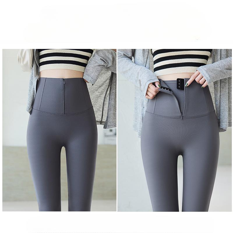 Весна Лето Новые Леггинсы Shark Женские Молнии Утягивающие Высокая Талия Фитнес Спорт — фото 6