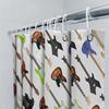 Rock Out With Your Guitars: Electric Guitar Pattern Shower Curtain Music Lover'S Decor For Bathroom Or Kitchen