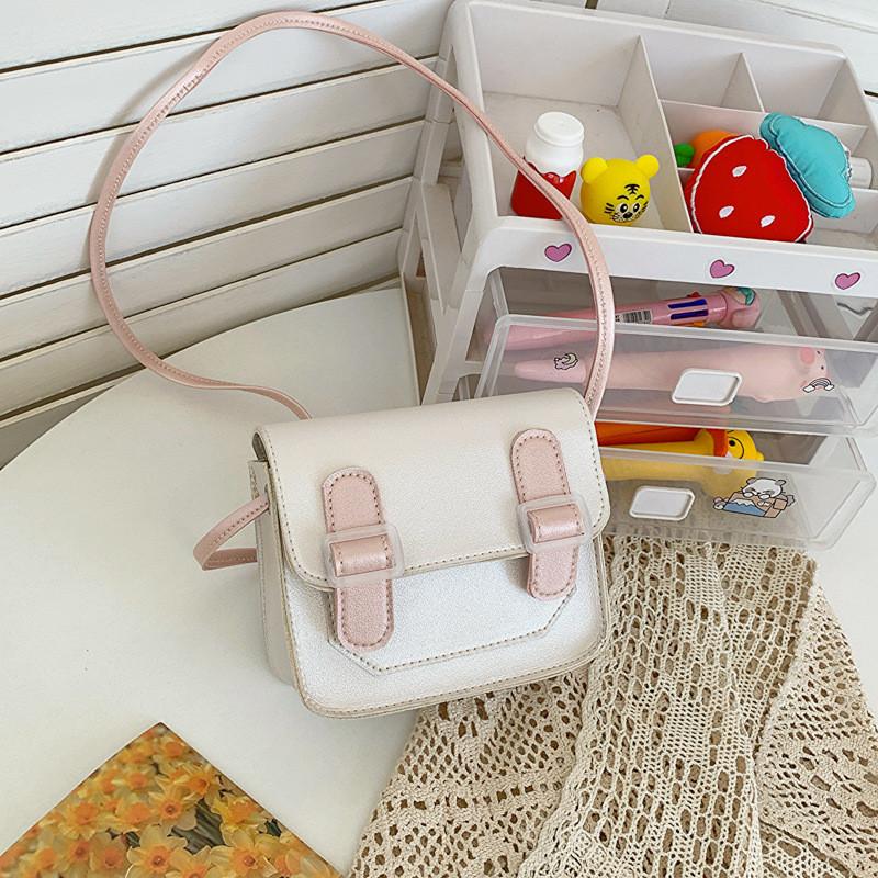 Adorable Children s Mini Shoulder Bag Chic Dual Strap Design For Everyday Use жемчужина белый