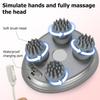 Mini Máquina de Masaje para la Cabeza Silicona Cuero Cabelludo Succión Magnética Carga Silicona Hombro Multifuncional Amasamiento Vibración Spa para la Cabeza