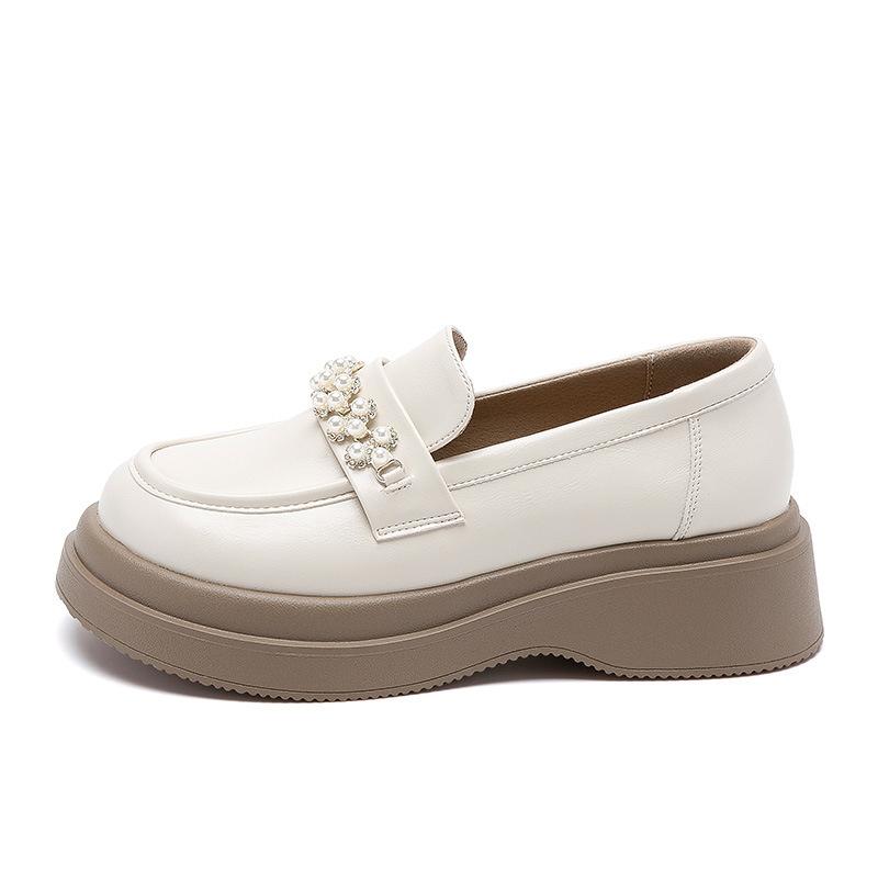 Augustine Retro Loafers Women's 2025 New Summer British Style Black Mary Jane Jk Small Leather Shoes Tide