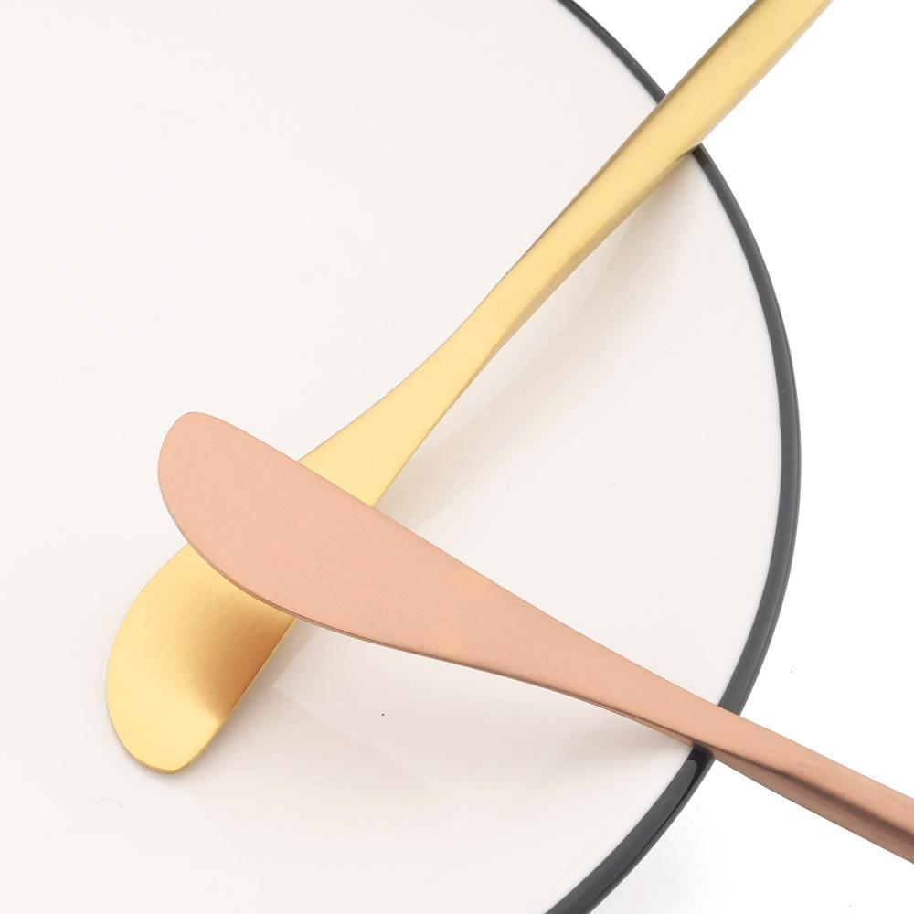 Black Gold Butter Knife Matte Stainless Steel Cutlery Cheese Dessert Jam Spreaders Cream Knifes Gold Dessert Tool Utensil