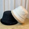 Fisherman Hat Women's Autumn and Winter Thickened Velvet Warm Windproof Ear Basin Hat Large Head Circumference Bucket Hat
