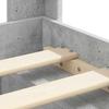 Bed Frame with Storage Space and Headboard Concrete Grey 75 x 190 cm