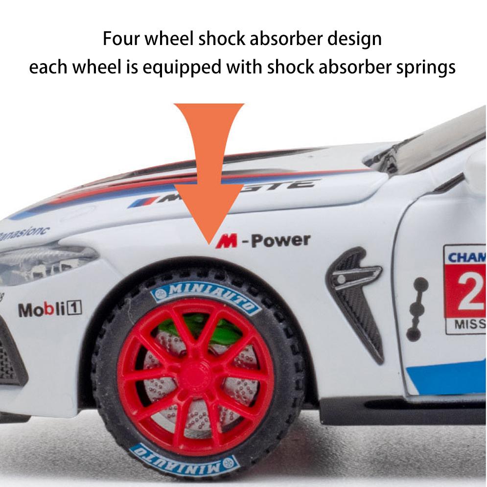 1/32 Scale M8 GET Diecast Car Model Toy, Pull Back Toy Vehicle with Sound and Light for Kids Toddler Boys Girls Gift Collection