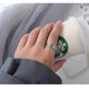Vintage Cloud Motif Open Adjustable Ring Women Men Copper Plated Retro Boho Statement Finger