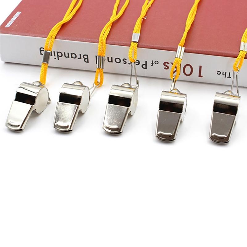 Referee Whistle Metal Whistle Stainless Steel Whistle Sports Whistle Sports Equipment With Hanging Rope