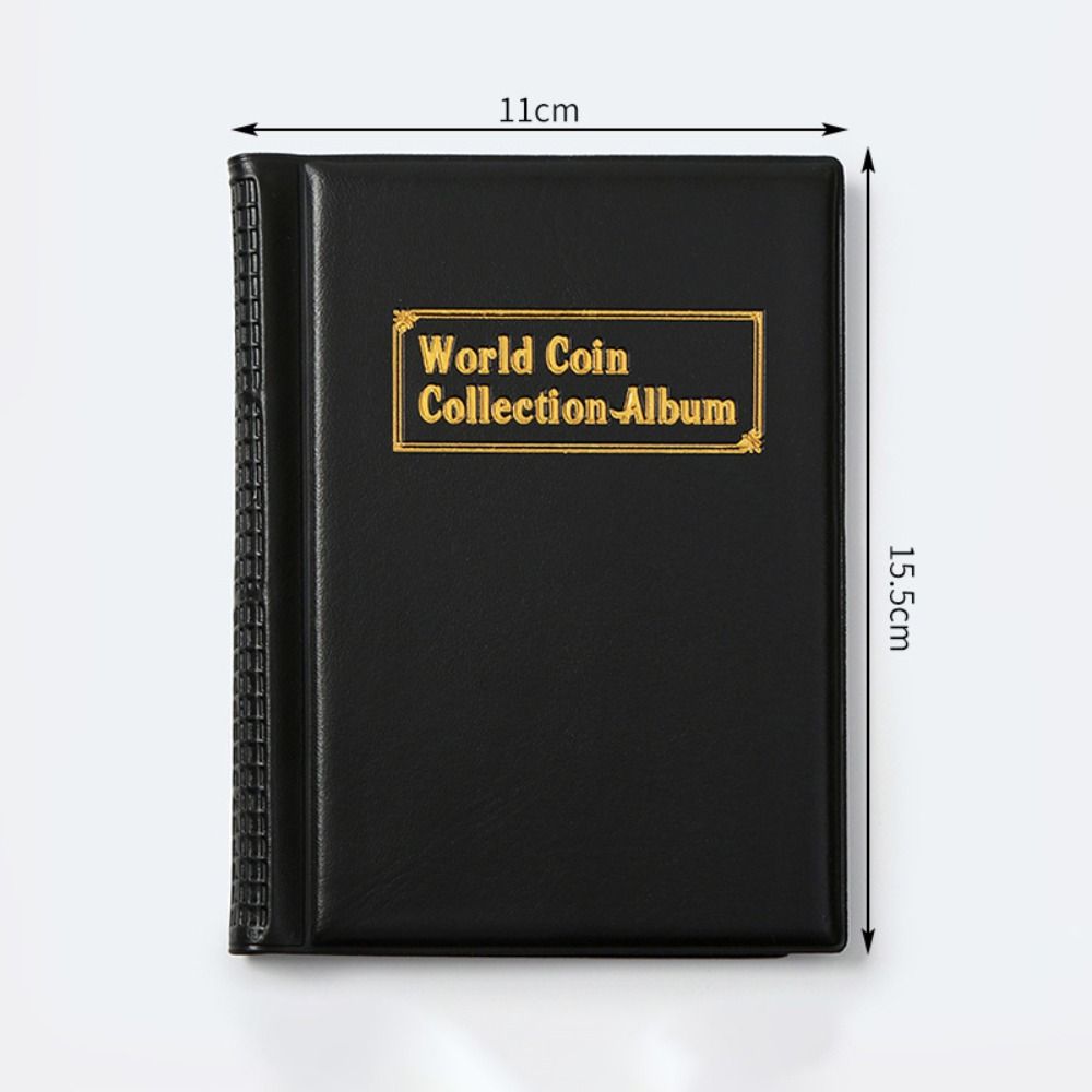 PVC Film Coin Collection Book PU Leather Storage Bags Premium Collecting Money Organizer  Gifts