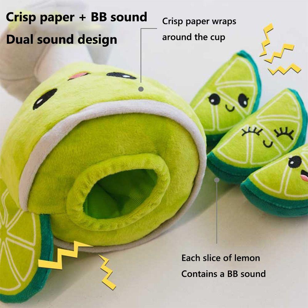 Sniffing Pet Lemon Cup Toys Self-Play Puppy Dog Enrichment Toy Pet Interactive Chase Toys