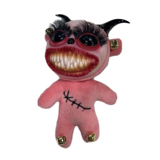 Gothic Halloween Keychain Handcrafted Punk Rock Keychain with Weird Horror Doll Design Backpack Accessories