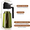 1 Pack Olive Oil Dispenser Bottle 16 Oz Olive Oil Spray Bottle, Olive Oil Sprayer for Cooking and Air Fryer Suitable for Kitchen