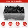 Universal Car Nylon Cable Tie Buckles Heavy Duty Self-Locking Zip Ties Holder with Pin Button Fasteners Car UV Resistant Ties