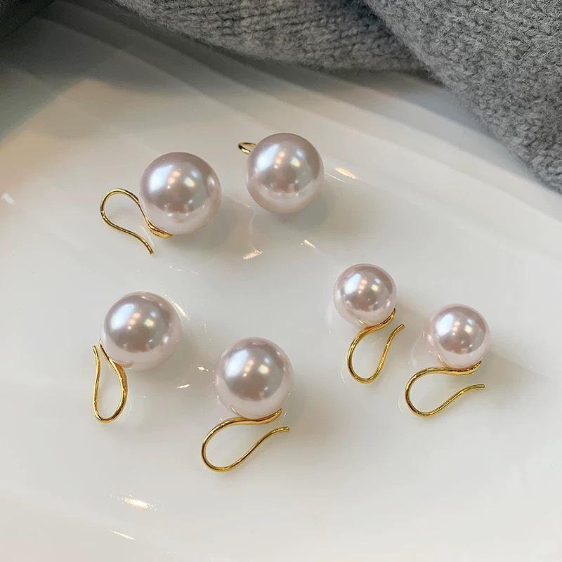 S925 Sterling Silver White Pearl High-Heel Earrings for Women – Luxury Niche Design