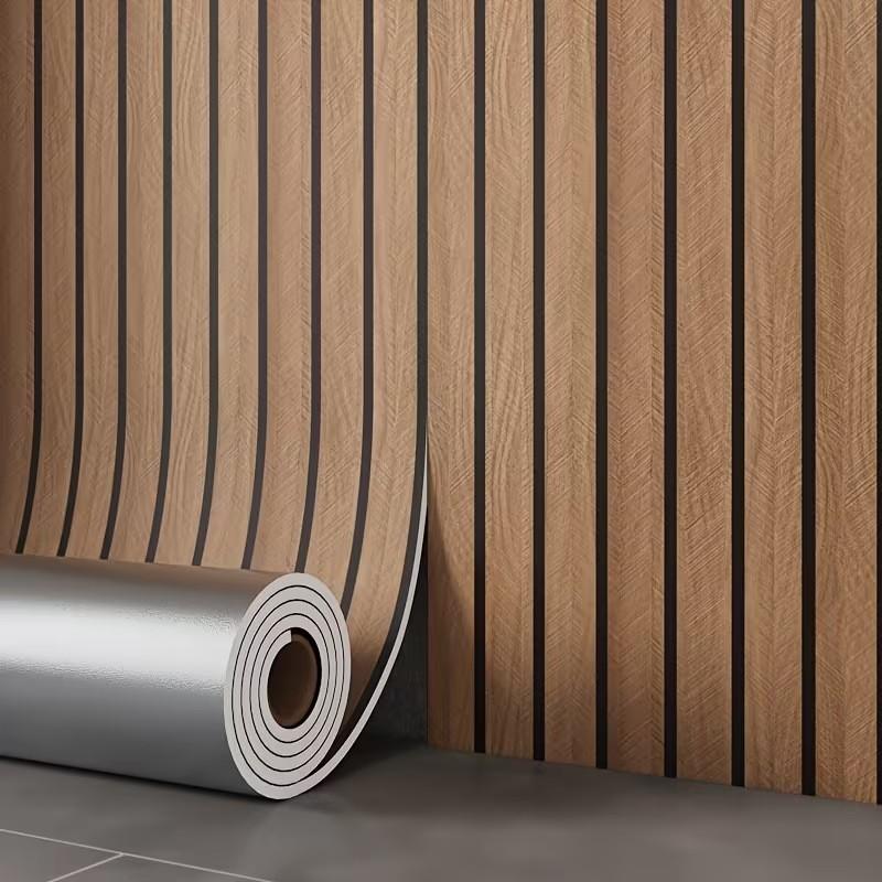 Self-Adhesive Wood Grain Wall Panels Waterproof Grille Sticker For Tv Background Living Room Bedroom Home Decor