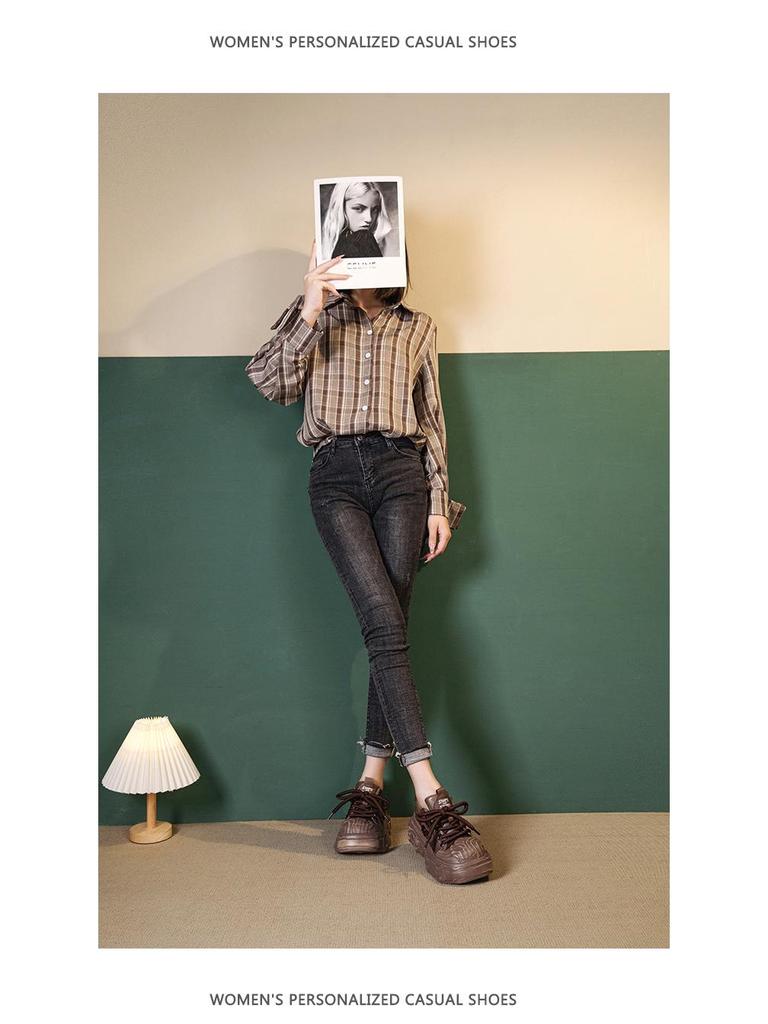 Women's Thick-Soled Retro Cowhide Leather Shoes, Autumn/Winter 2025 Edition