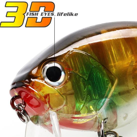 Sougayilang 5 st Crankbaits Fiskebete Minnow Fiske Lure Age Fiske Hårt Lure