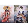 Geisha Full 11CT 3 Strands DIY Stamped Cross Stitch Kits for Adults Home Decor Cross Stitch Art and Crafts Kits 15.75x19.69in