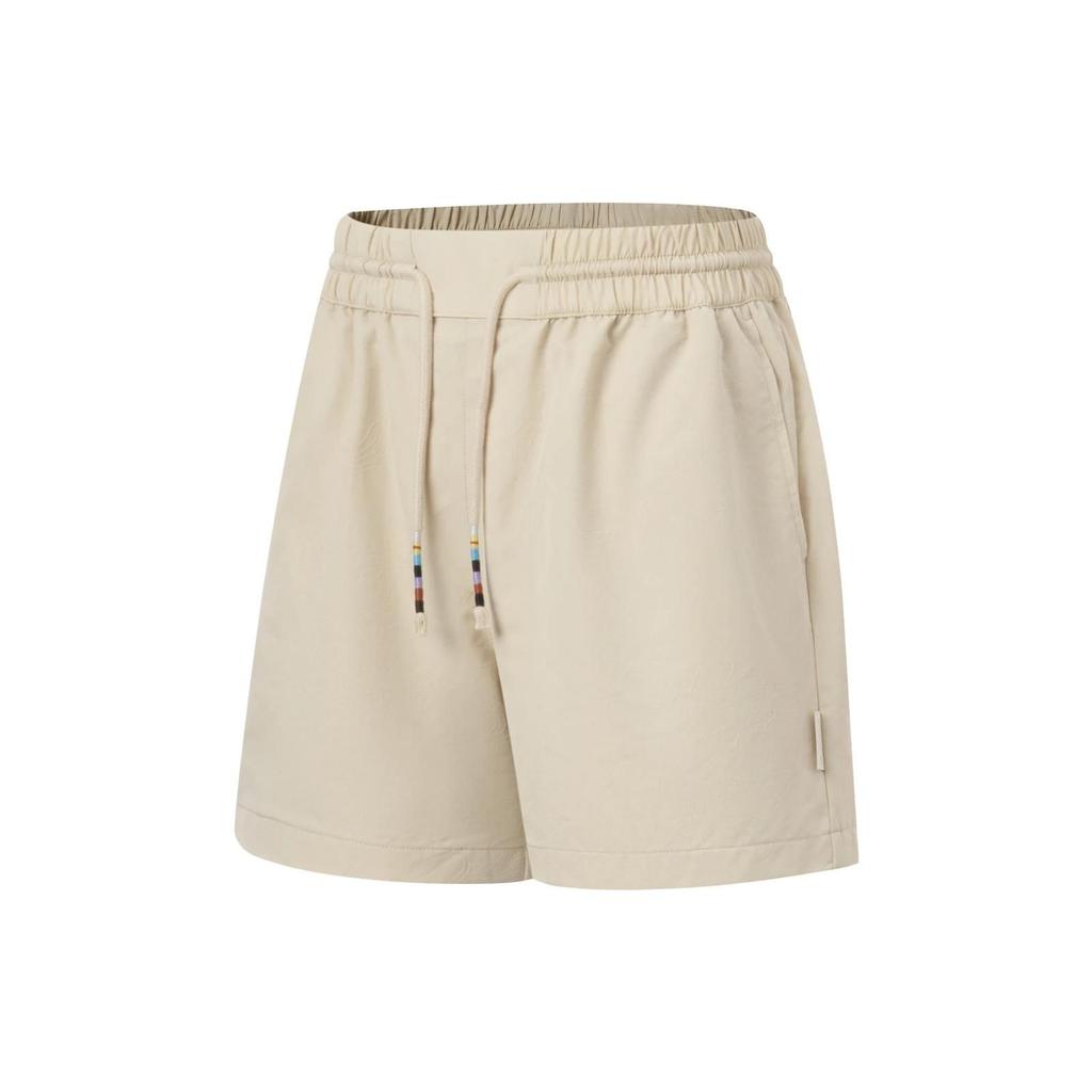 Li Ning Free Growth Loose Drawstring Casual Shorts Women shorts Light-Beige AKST062-2