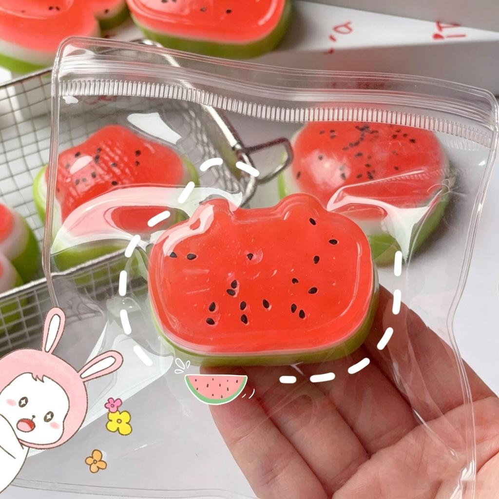 Random 5PCS Watermelon Series Squishy Blind Bag Soft Mud Decompression Toy
