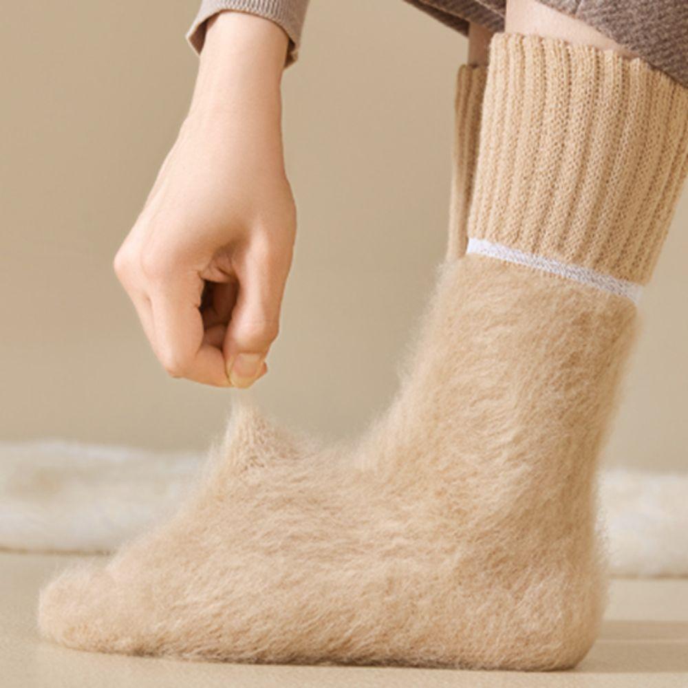 3Pairs Autumn Winter Thicken Warm Socks Plush Cashmere Socks Men Thermal Wool Socks  Autumn Winter