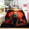 1pc Scary fox Print Design Area Rug - Soft, Anti-Slip, and Durable Gaming Room Decor for Bedroom