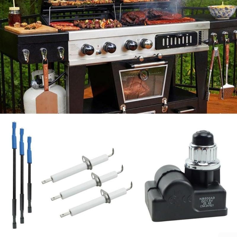 Igniter Replacement Set Ignitions Set Igniter Set Grill Lighter Ignitions Button Set Plastic Texture for Various Grills